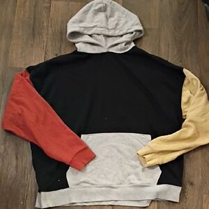 No Boundaries Multicolor Hoodie with Orange Clay/Brick, Black, and Yellow